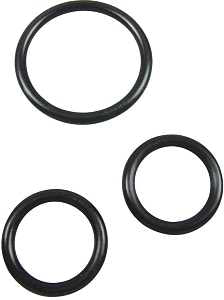 Danco MO-5 Series 80502 Cartridge Repair Kit, Rubber, Black, Pack of 3