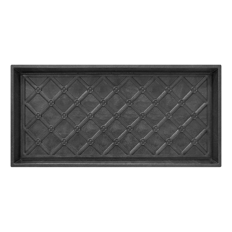Multy Home MT5001049 Manor Lattice Boot Tray, Polypropylene, Black, 15.5 in L, 33.5 in W