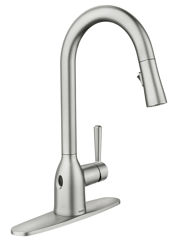 Moen Adler Series 87233SRS Kitchen Faucet, 1.5 gpm, 1-Handle, 1-Faucet Hole, Polymer/Stainless Steel