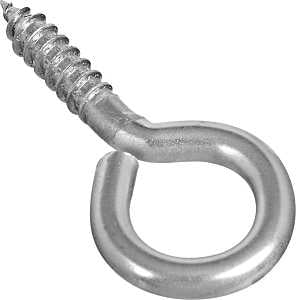 National Hardware 2016BC Series N220-475 Screw Eye, #8, 0.16 in Dia Wire, 0.69 in L Thread, 1.62 in OAL, Stainless Steel, Pack of 20