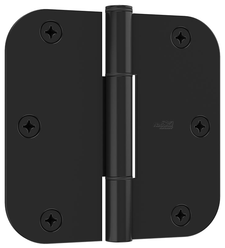 National Hardware Squeak Guard Series N830-447 Door Hinge, 3-1/2 in H Frame Leaf, 3/32 in Thick Frame Leaf, Steel, Screw
