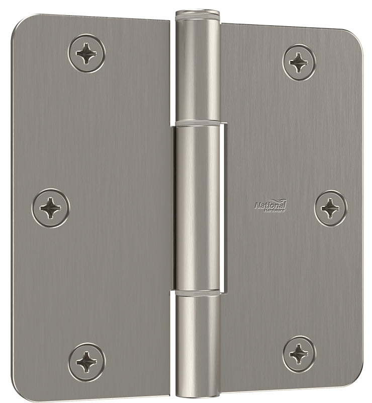 National Hardware N830-450 Door Hinge, 3-1/2 in H Door Leaf, 3/32 in Thick Door Leaf, 3-1/2 in H Frame Leaf, Steel