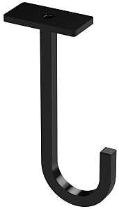 National Hardware N275-510 Long Hook, 5 in H, Steel, Black, Ceiling, Screw