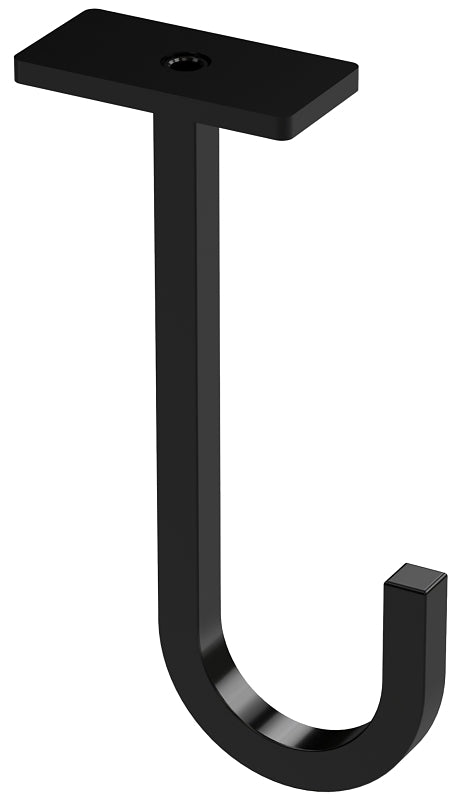 National Hardware N275-510 Long Hook, 5 in H, Steel, Black, Ceiling, Screw