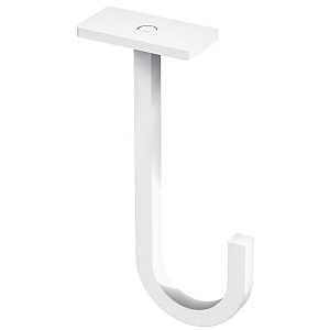 National Hardware N275-512 Long Hook, 5 in H, Steel, White, Ceiling, Screw