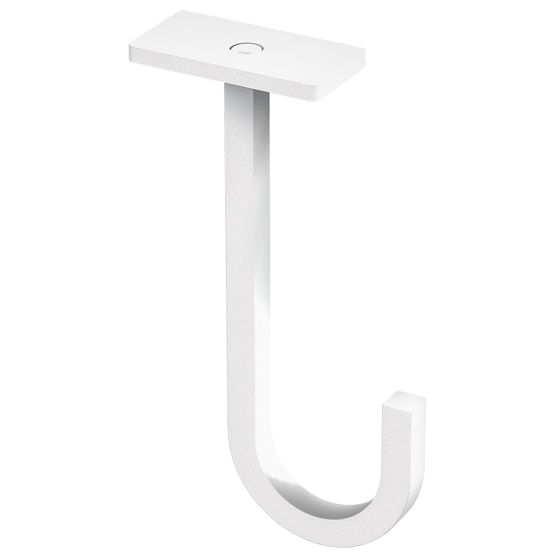 National Hardware N275-512 Long Hook, 5 in H, Steel, White, Ceiling, Screw