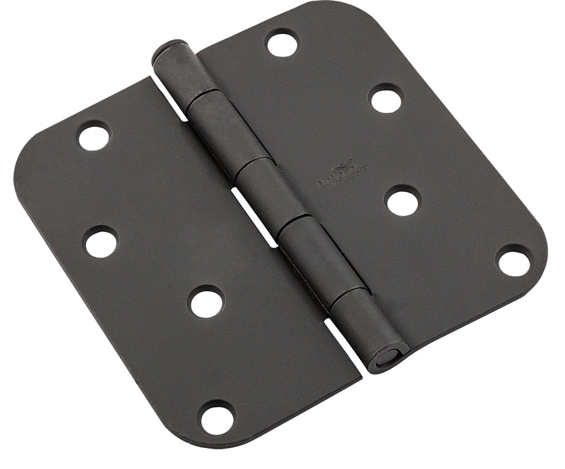 National Hardware N830-429 Door Butt Hinge, 4 in H Door Leaf, 0.08 ga Thick Door Leaf, 4 in H Frame Leaf, Steel, 55 lb