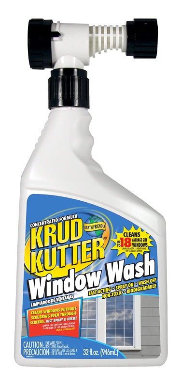 Krud Kutter WW32H4 Window Wash, 32 oz Bottle, Liquid, Mild