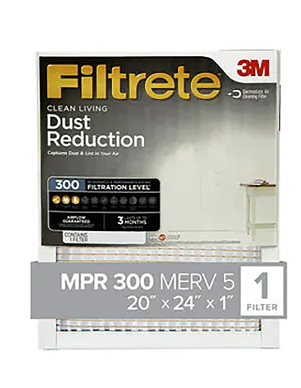 Filtrete 326-4 Air Filter, 24 in L, 20 in W, 5 MERV, 300 MPR, Synthetic Frame, Pack of 4