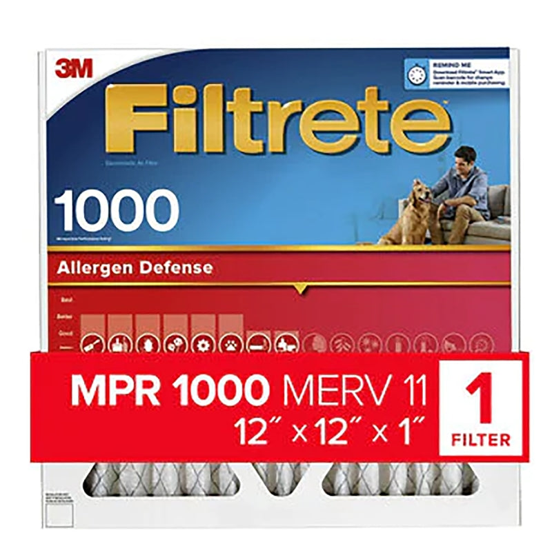 Filtrete 9810-4 Air Filter, 12 in L, 12 in W, 11 MERV, 1000 MPR, Polypropylene Frame, Pack of 4