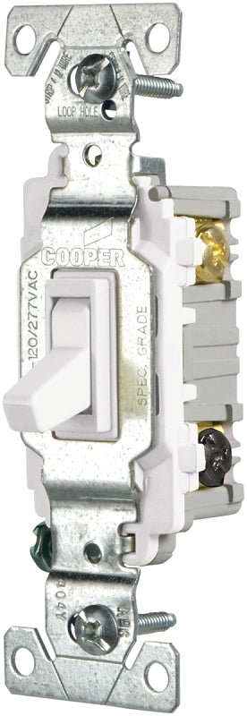 Eaton CSB315STW-SP Toggle Switch, 15 A, 120/277 V, 3-Position, SPDT, Back, Side Wire, Screw Terminal, Brown
