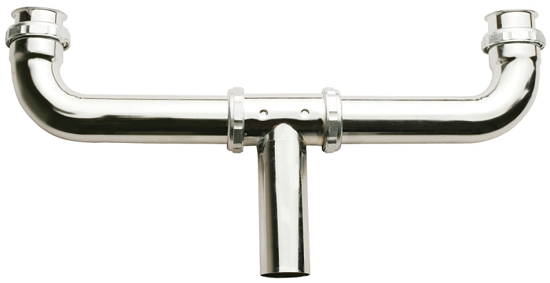Plumb Pak PP924CP Waste Center Outlet, 1-1/2 in, Slip Joint, 22 ga Thick Wall, Brass