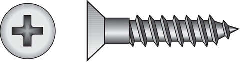 HILLMAN No. 6 X 1-1/2 in. L Phillips Zinc-Plated Coarse Wood Screws 100 pk