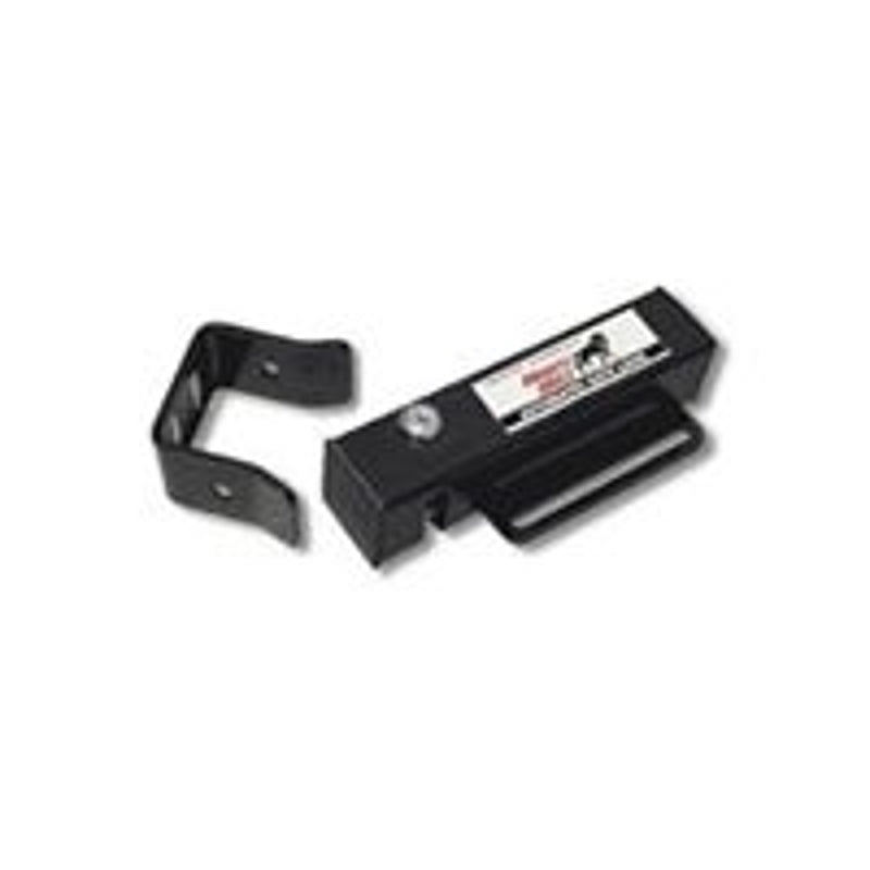Mighty Mule FM143 Gate Lock, Automatic, Steel, Black, Zinc-Plated