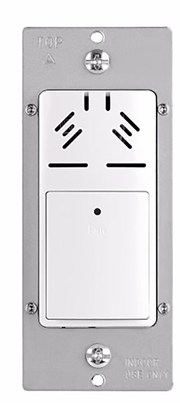 Eaton HDFS3P1-W-L Humidity Sensor and Fan Control, Hardwired, 1-Pole, 15 A, 120 VAC, 45 to 80 %, White