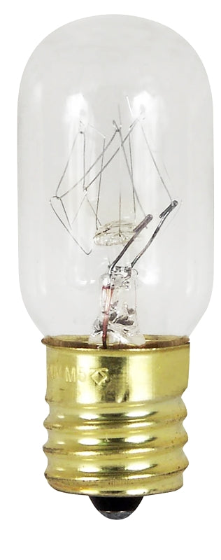 Feit Electric BP15T7 Incandescent Bulb, 15 W, T7 Lamp, E12 Candelabra Lamp Base, 2700 K Color Temp, 1500 hr Average Life