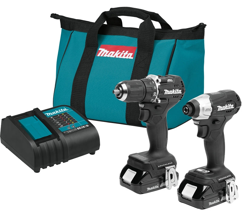 Makita LXT Series CX203SYB Sub-Compact Brushless Combo Kit, Battery Included, 1.5 Ah, 18 V, Lithium-Ion