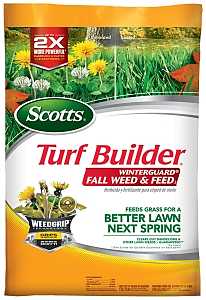 Scotts Turf Builder WinterGuard Fall Weed & Feed5 Series 22446 Weed Killer and Lawn Fertilizer, 11.28 lb Bag, Granular