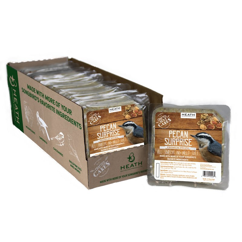 Heath DDC5-12 Cracked Corn Crafted Suet Cake, 11.75 oz, Pecan Sunrise