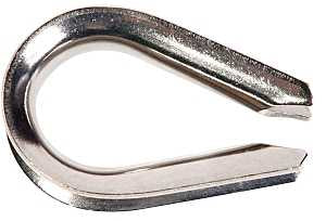 Baron 264EG-1/8 Wire Rope Thimble, 1/8 in Dia Cable, Steel, Electro-Galvanized, Pack of 25