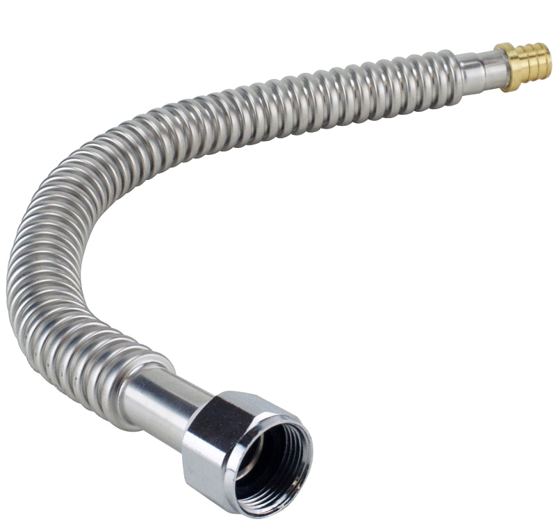 Apollo Valves APXCSST1834 Corrugated Connector, 3/4 x 3/4 in, PEX Barb x FHT, Stainless Steel, Metallic, 18 in L