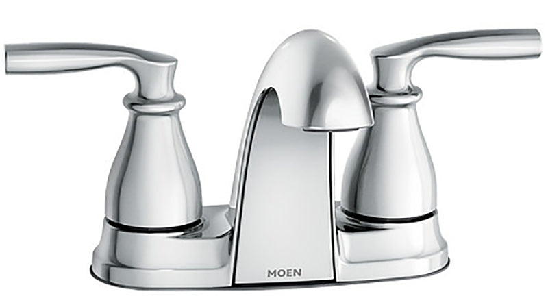 Moen Hilliard 84532 Series Bathroom Faucet, Low Arc Spout, Chrome Plated, 1-3/16 in Plate Size, 4.68 in, 1.2 gpm