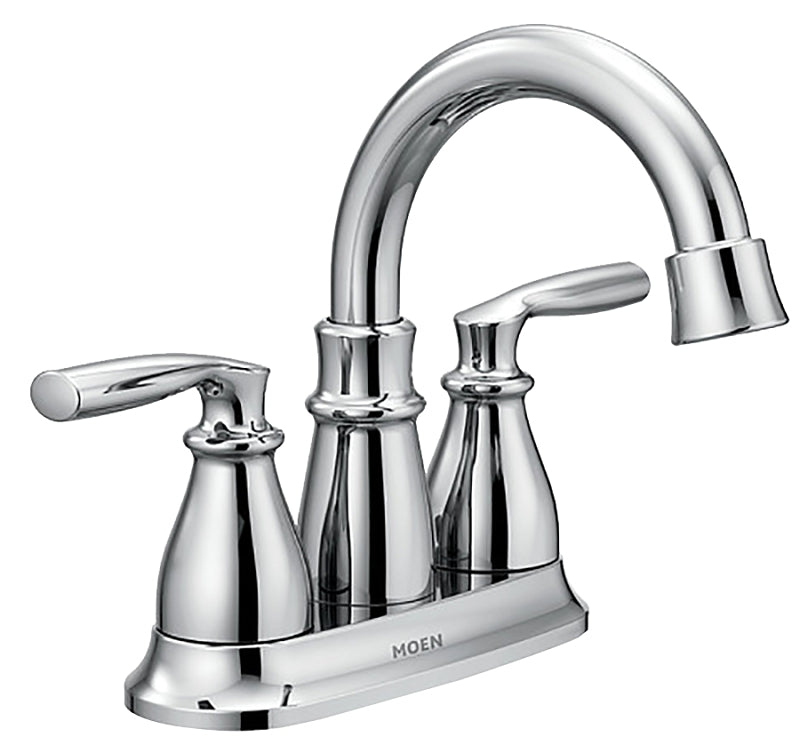 Moen Hilliard Series 84537 Bathroom Faucet, 1.2 gpm, 2 -Faucet Handle, 3 -Faucet Hole, Metal, Chrome-Plated