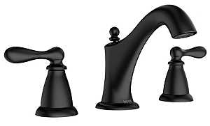 Moen Caldwell Series WS84440BL High-Arc Bathroom Faucet, 1.2 gpm, 2-Handle, 3-Faucet Hole, Metal, Matte Black