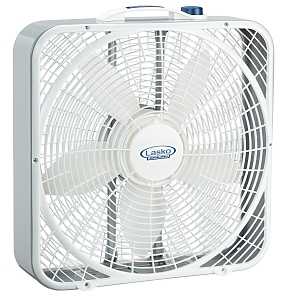 Lasko 3720 Box Fan, 120 V, 3-Speed, 2095 cfm Air, White