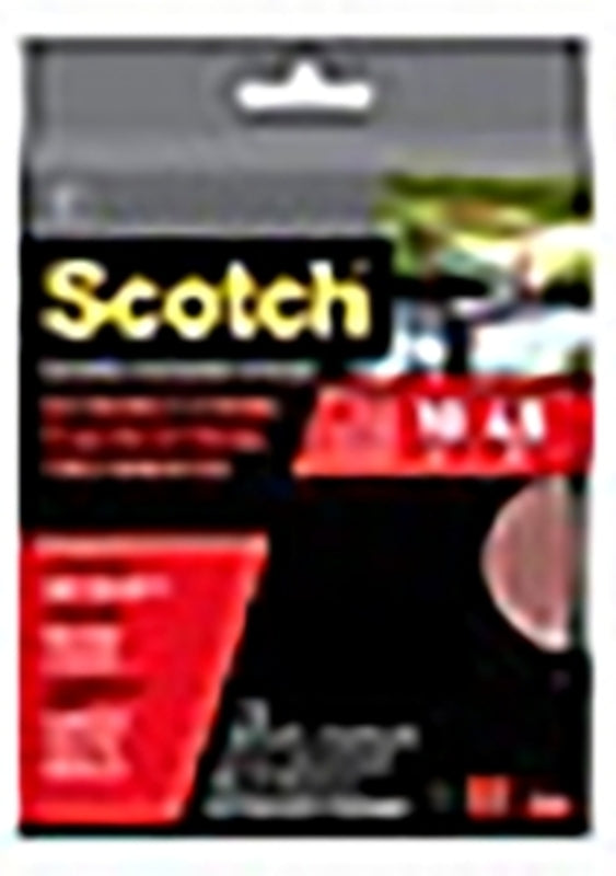Scotch RF6760 Extreme Fastener, 1 in W, 10 ft L, Clear, 10 lb