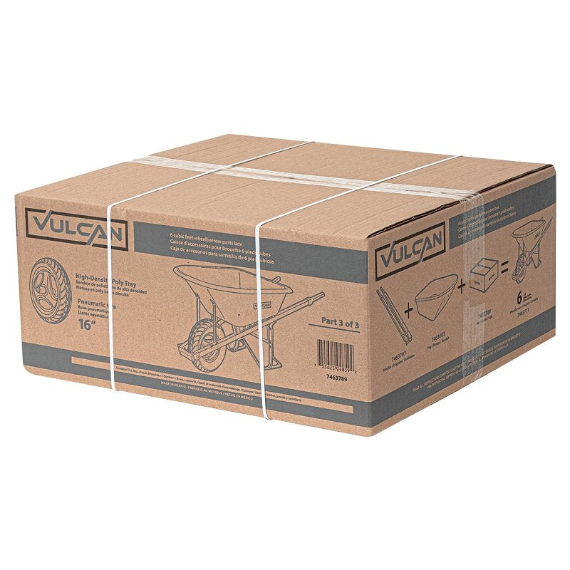 Vulcan BOX-PH6-S-OR Wheelbarrow Accessory Box, For: 6 cu-ft Poly Wheelbarrow Kit