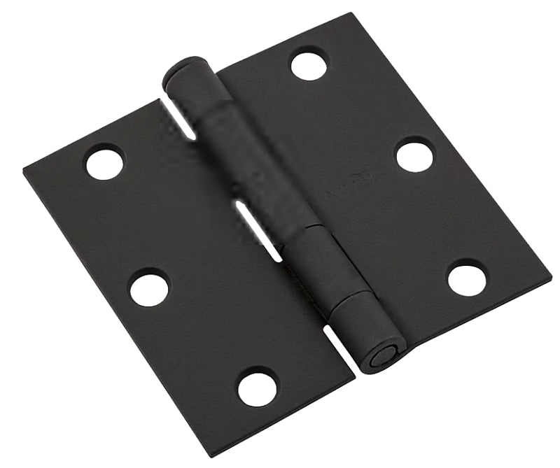 National Hardware N830-424 Door Hinge, 3-5/16 in L x 3 in W, Steel, 6-Mounting Hole, Mortise Mounting, 50 lb