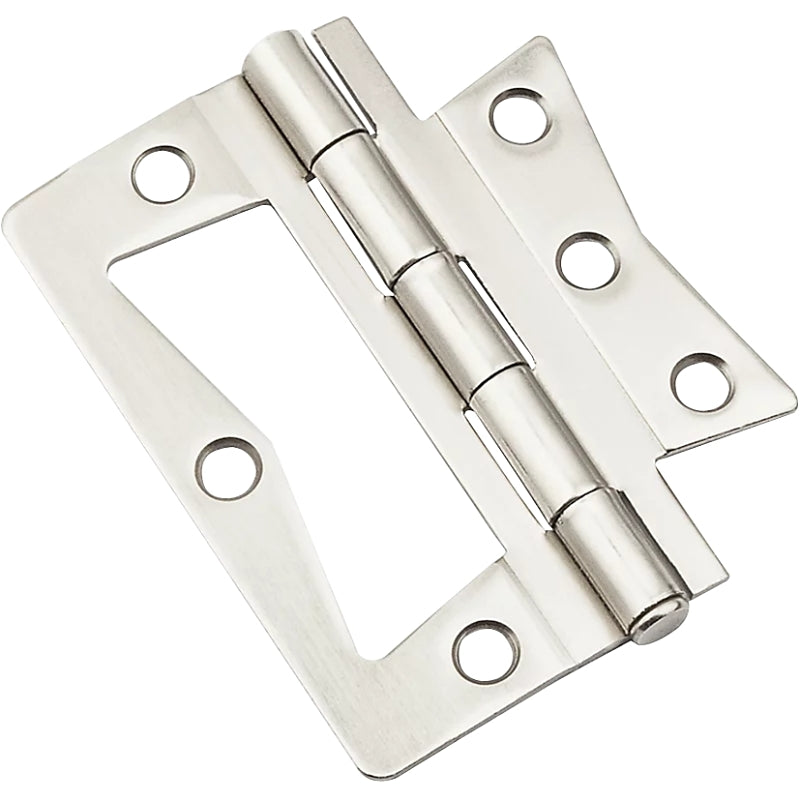 National Hardware N830-435 Specialty Hinge, 3 in, Steel, Satin Nickel, 6-Mounting Hole, Surface Mounting, 25 lb