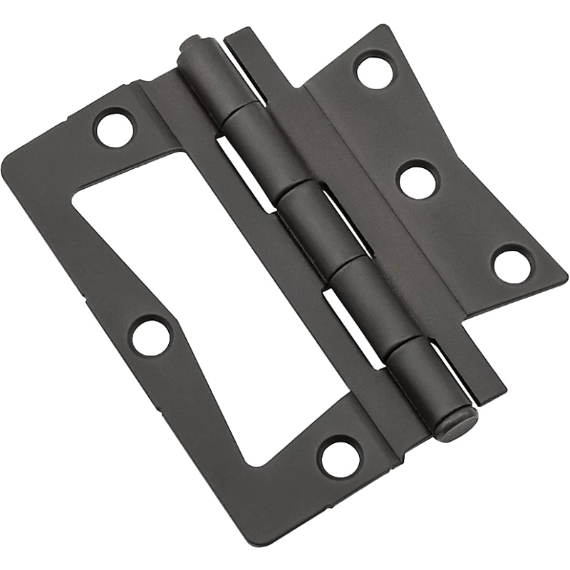 National Hardware N830-438 Door Hinge, 3-1/2 in H x 3-1/2 in W, Steel, Oil-Rubbed Bronze, 6-Hole, Surface Mounting