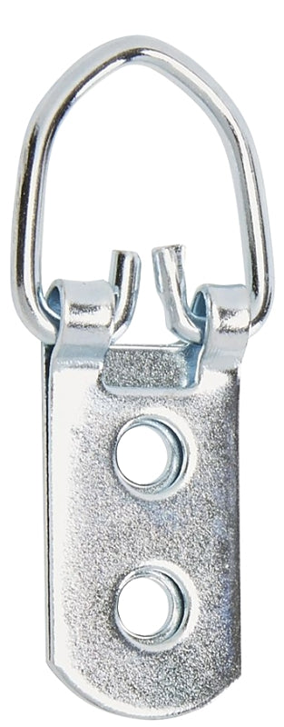 National Hardware V2527 Series N261-489 Large D-Ring Hanger, 60 lb, Steel, Zinc, Wall Mounting