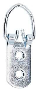 National Hardware TB2527 Series N261-490 Large D-Ring Hanger, 60 lb, Steel, Zinc, Wall Mounting