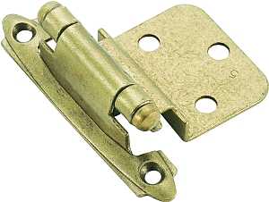 Amerock BPR3428BB Cabinet Hinge, 3/8 in Inset, Burnished Brass, 2-3/4 in L x 2-3/16 in W