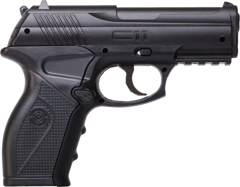 Crosman C11 Air Pistol, 0.177 in Caliber, 480 fps, Smooth Bore Barrel, 20 Shot, Semi-Auto Repeater Trigger