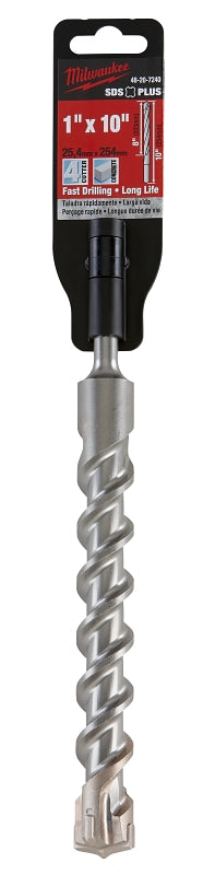 Milwaukee MX4 48-20-7240 Rotary Hammer Drill Bit, 1 in Dia, 10 in OAL, 4-Cutter, 13/32 in Dia Shank, SDS Plus Shank