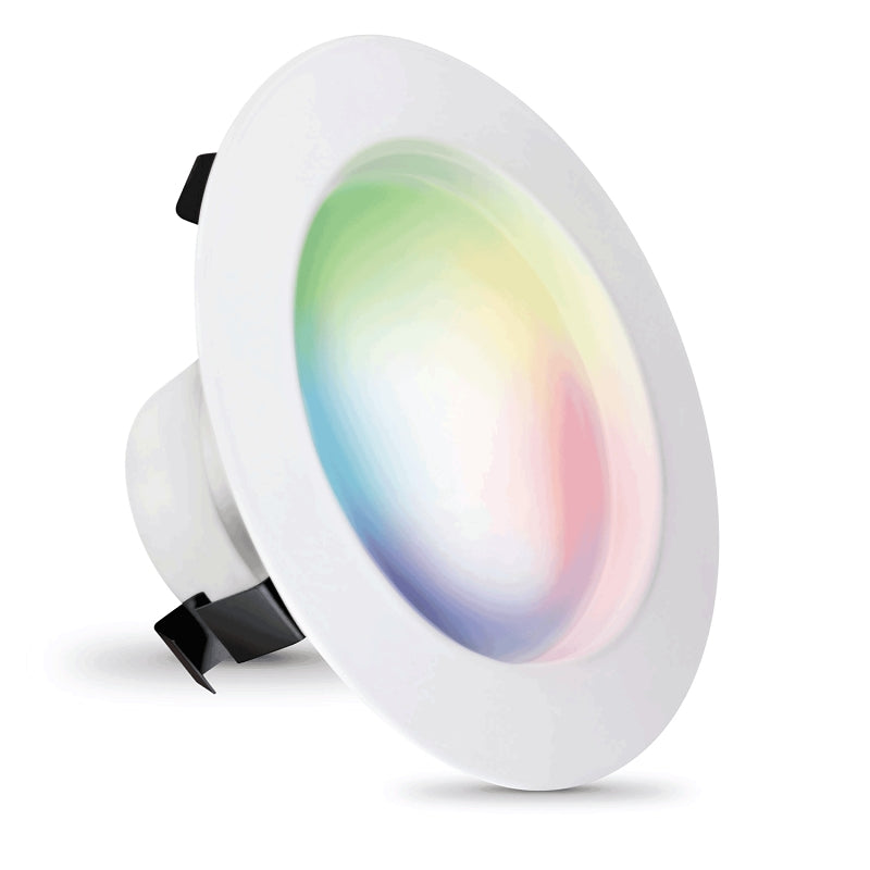 Feit Electric LEDR4/RGBW/AG Retrofit LED Downlight, 8 W, 120 V, LED Lamp, Aluminum, White