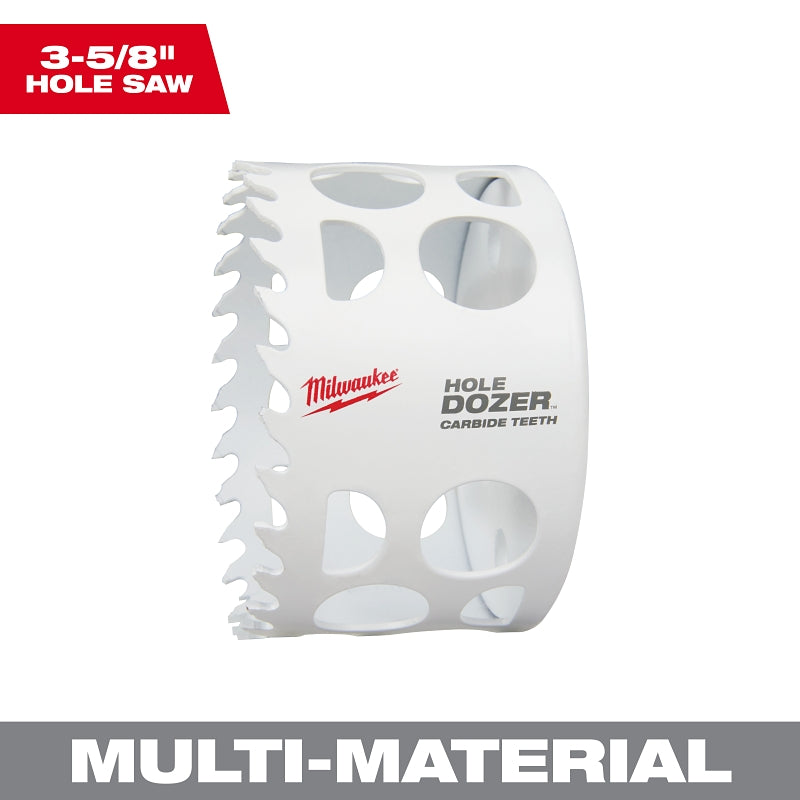 Milwaukee 49-56-0739 Hole Dozer, 3-5/8 in Dia, 1.62 in D Cutting, 4 TPI, Carbide Cutting Edge
