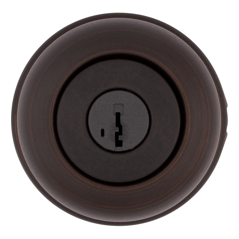 Kwikset 94002-956 Entry Door Lockset, Knob Handle, Venetian Bronze, Zinc, KW1, SC1 Keyway, Residential, 3 Grade
