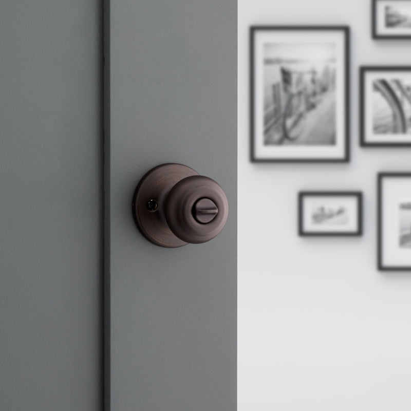 Kwikset 94002-956 Entry Door Lockset, Knob Handle, Venetian Bronze, Zinc, KW1, SC1 Keyway, Residential, 3 Grade
