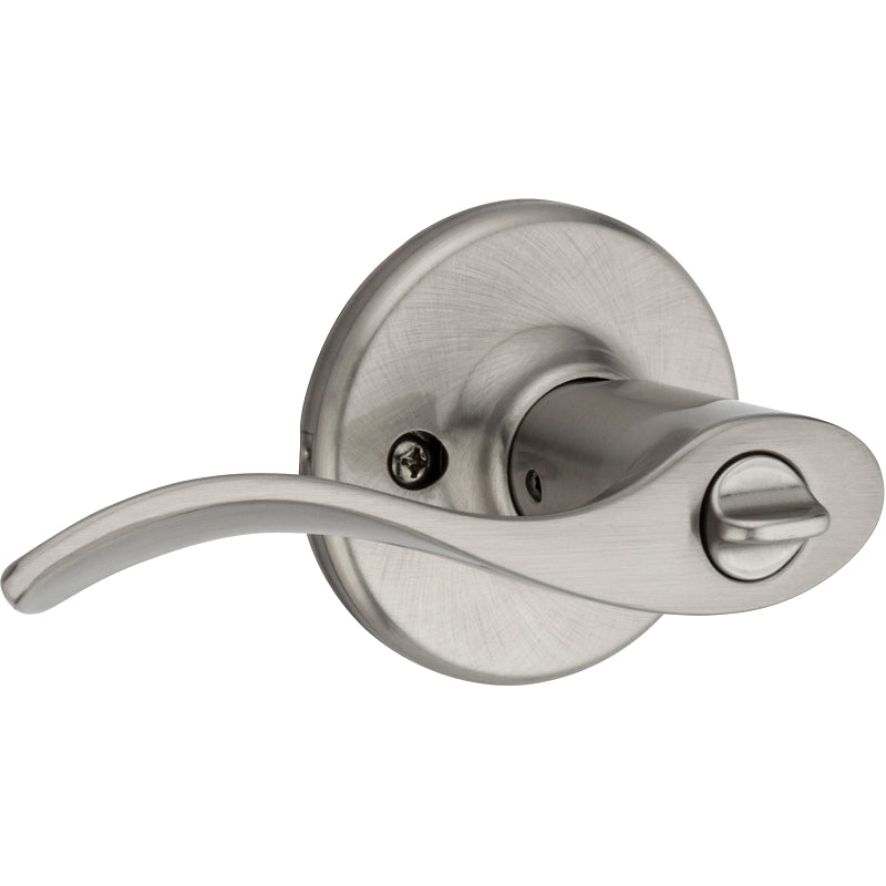 Kwikset 94050-673 Entry Door Lockset, Lever Handle, Satin Nickel, Zinc, KW1, SC1 Keyway, Re-Key Technology: SmartKey