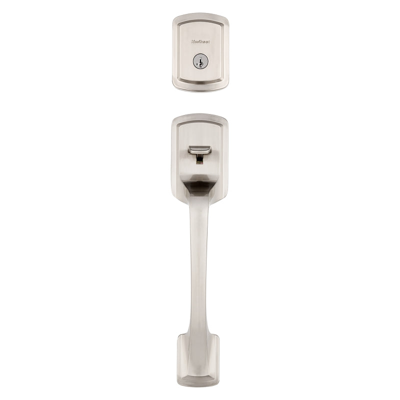 Kwikset Signature 818PGHXPSK 15 RDT SMT Handleset with Pismo Knob, Grade 3 Grade, Metal, Satin Nickel, KW1 Keyway
