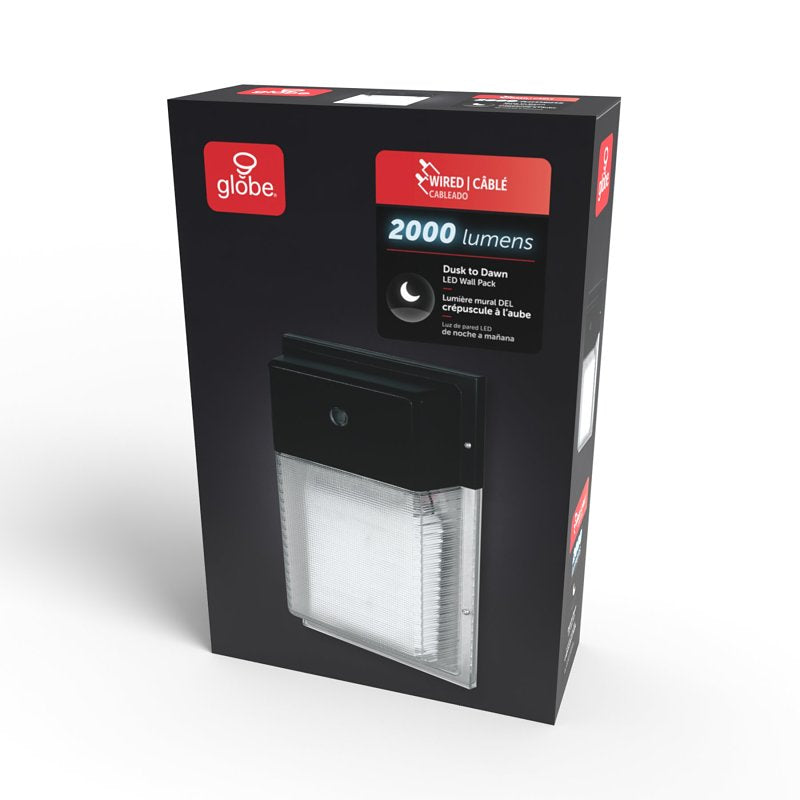 globe 17000197 Traditional Wall Pack, LED, 2000 Lumens, 4000 K