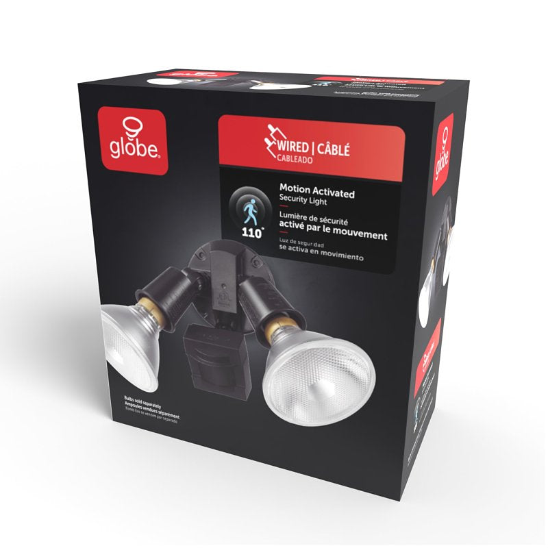 globe 17000268 Security Flood Light, 120 W, Bronze Fixture