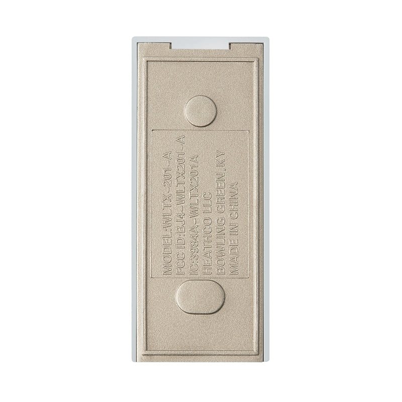 Heath Zenith 18000219 Doorbell Pushbutton, Wireless, Plastic, Silver, Unlighted
