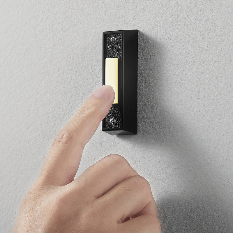 Heath Zenith 18000221 Doorbell Pushbutton, Wired, Black/White