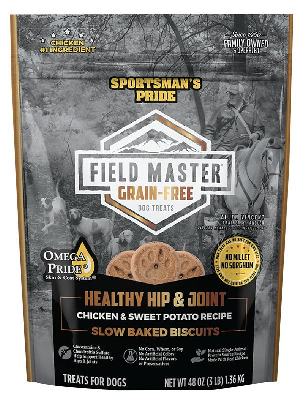Sportsman's Pride Field Master 10161 Hip and Joint Dog Biscuit, S/M/L Breed, Chicken, Sweet Potato, 20 oz Bag